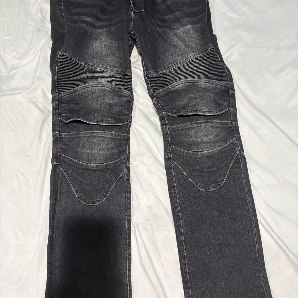 Ctbqitom black denim biker jeans